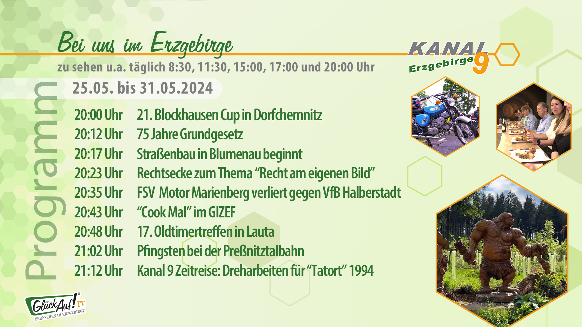 Bei uns im Erzgebirge für die Woche vom 25.05. bis 31.05.2024 Bei uns im Erzgebirge für die Woche vom 25.05. bis 31.05.2024