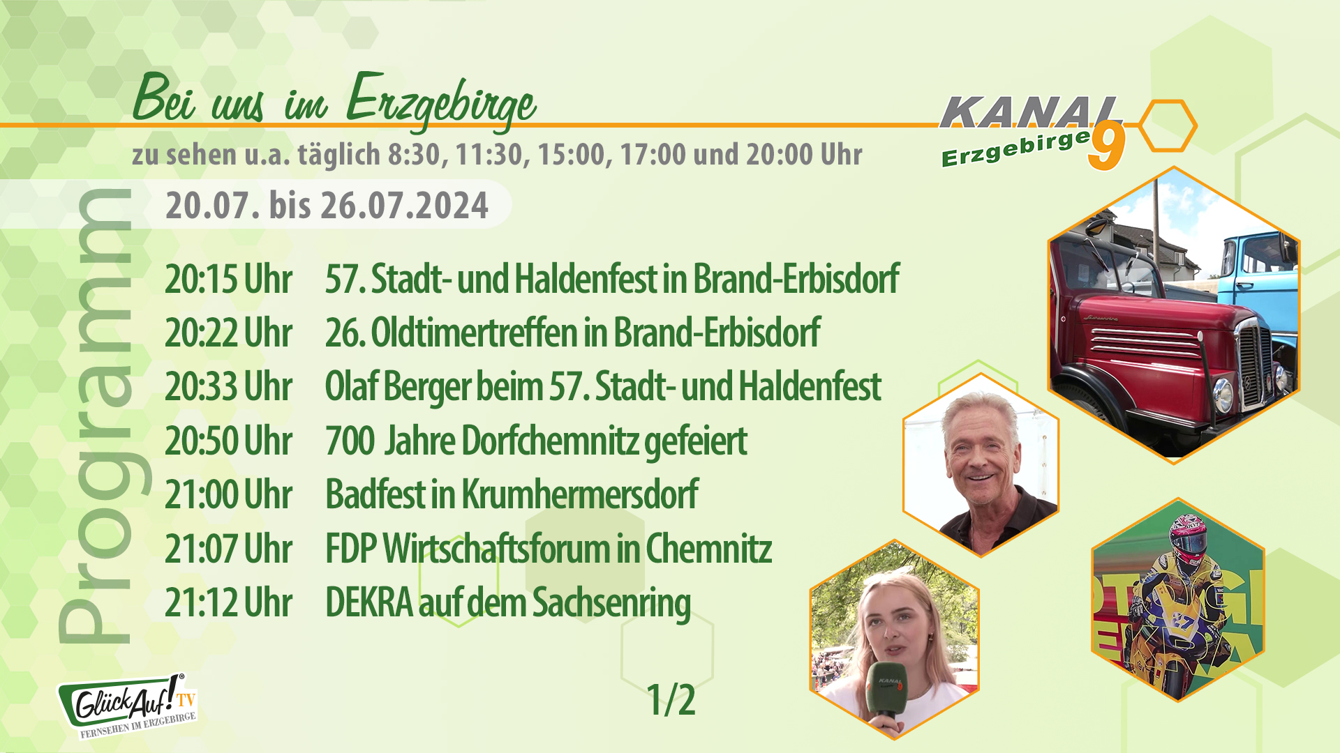 Bei uns im Erzgebirge für die Woche vom 20.07. bis 26.07.2024 Bei uns im Erzgebirge für die Woche vom 20.07. bis 26.07.2024