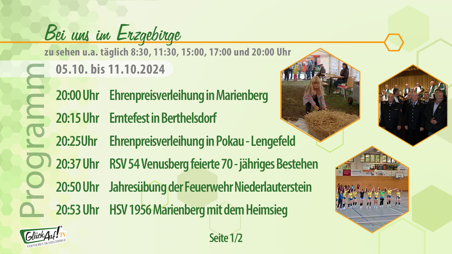 Bei uns im Erzgebirge für die Woche vom 05.10. bis 11.10.2024 Bei uns im Erzgebirge für die Woche vom 05.10. bis 11.10.2024