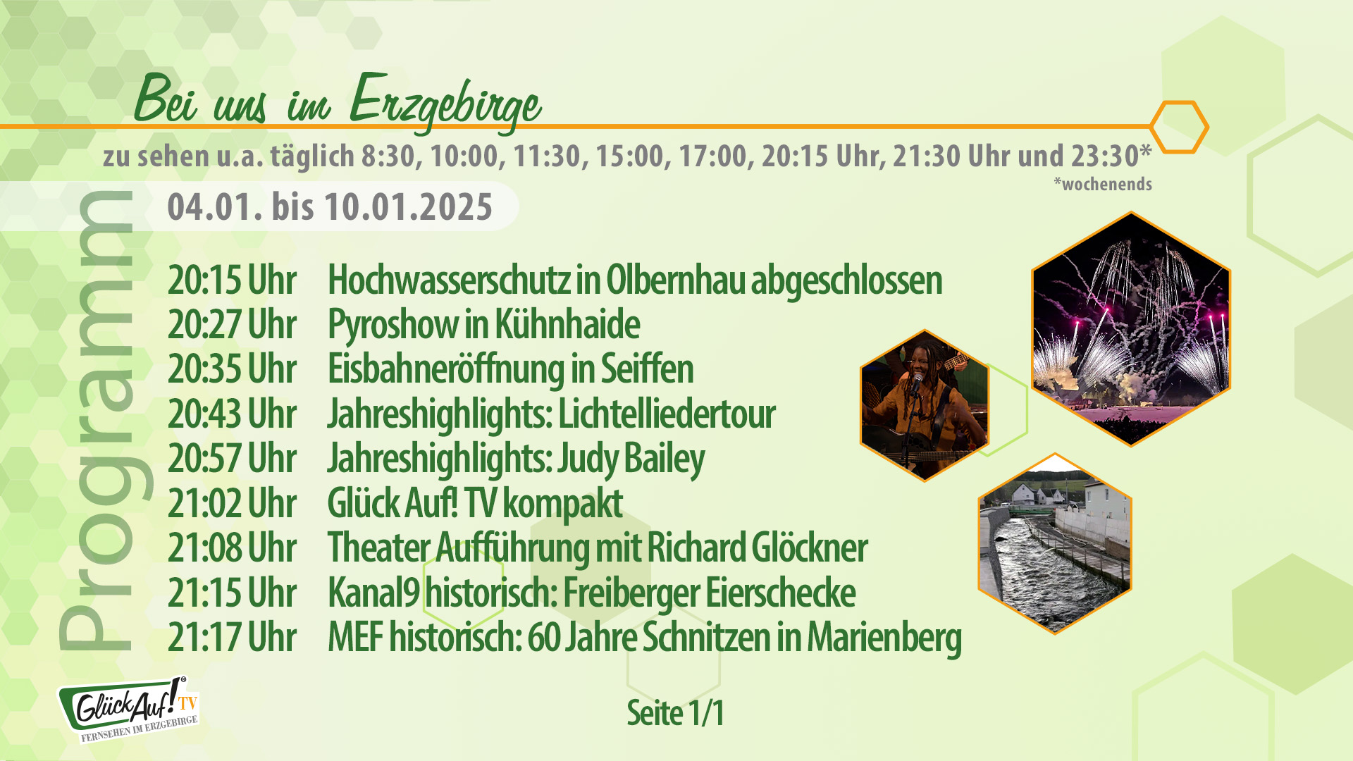 Bei uns im Erzgebirge für die Woche vom 04.01. bis 10.01.2025 Bei uns im Erzgebirge für die Woche vom 04.01. bis 10.01.2025