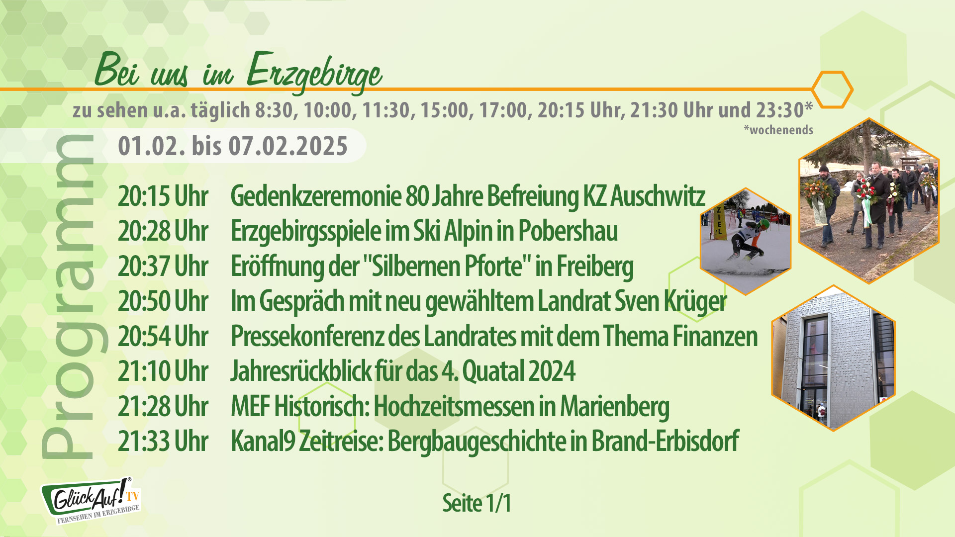 Bei uns im Erzgebirge für die Woche vom 01.02. bis 07.02.2025 Bei uns im Erzgebirge für die Woche vom 01.02. bis 07.02.2025