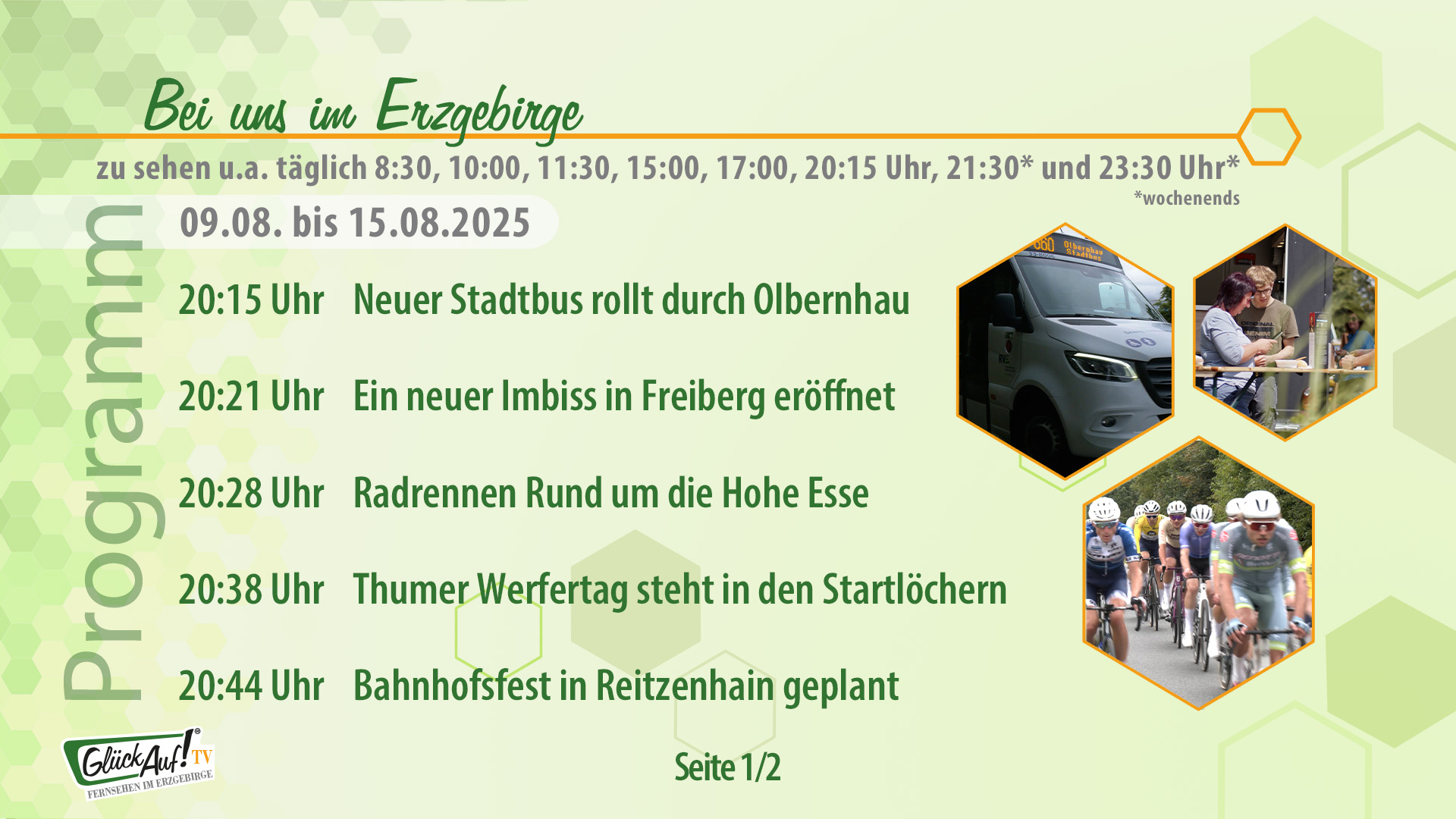 Bei uns im Erzgebirge für die Woche vom 09.08. bis 15.08.2025