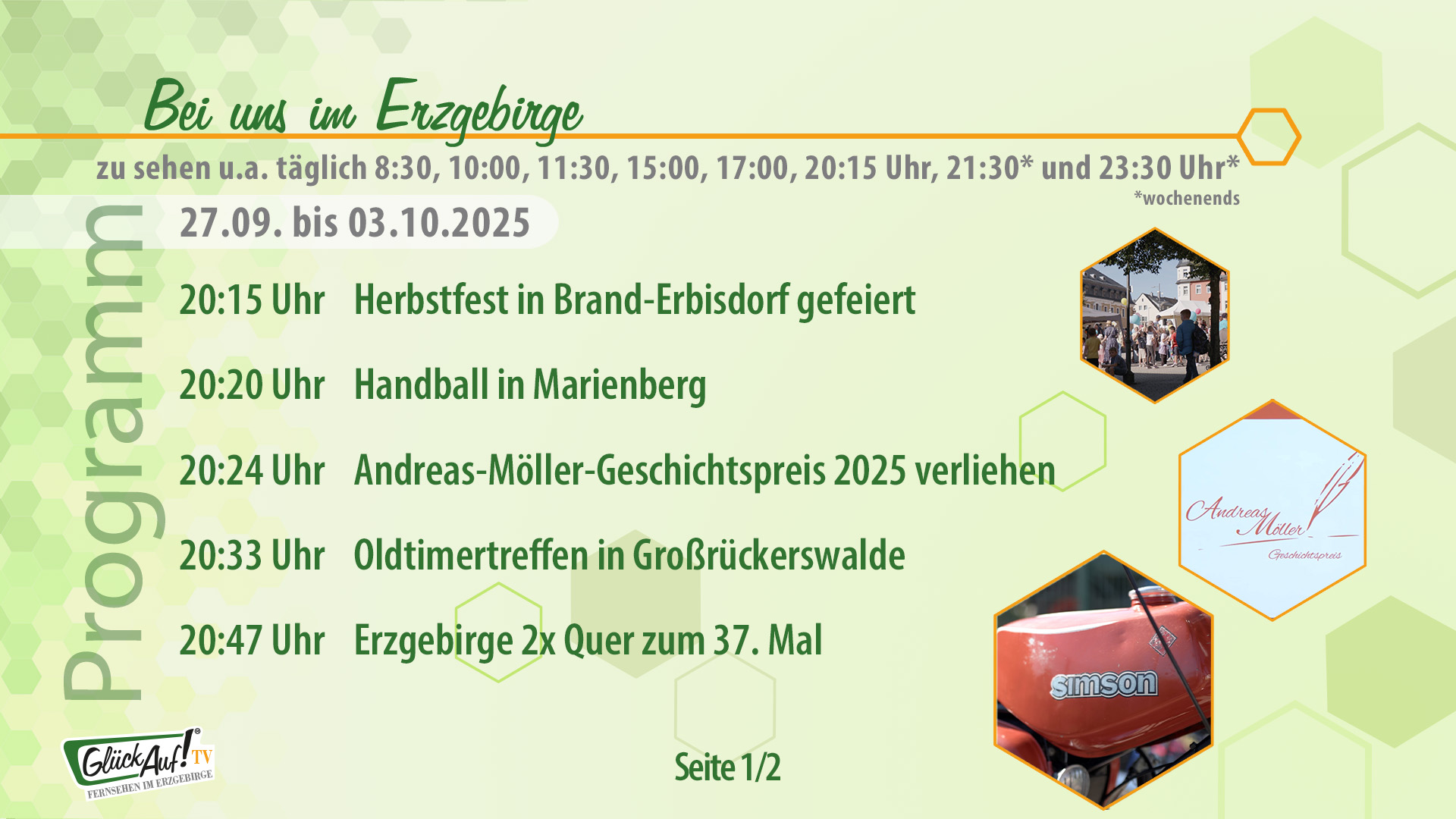 Bei uns im Erzgebirge für die Woche vom 27.09. bis 03.10.2025