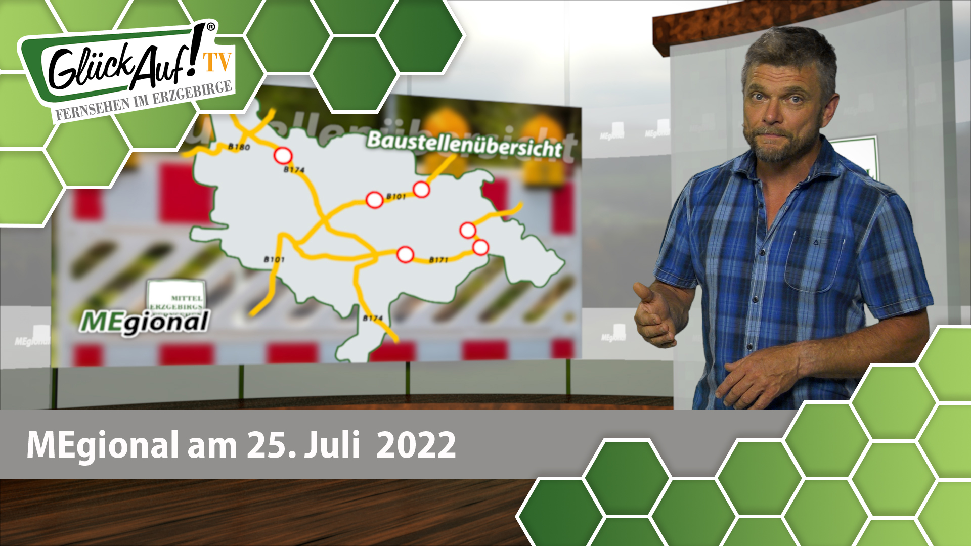MEgional am 25. Juli 2022 - mit einer Straßensperrungen in Marienberg