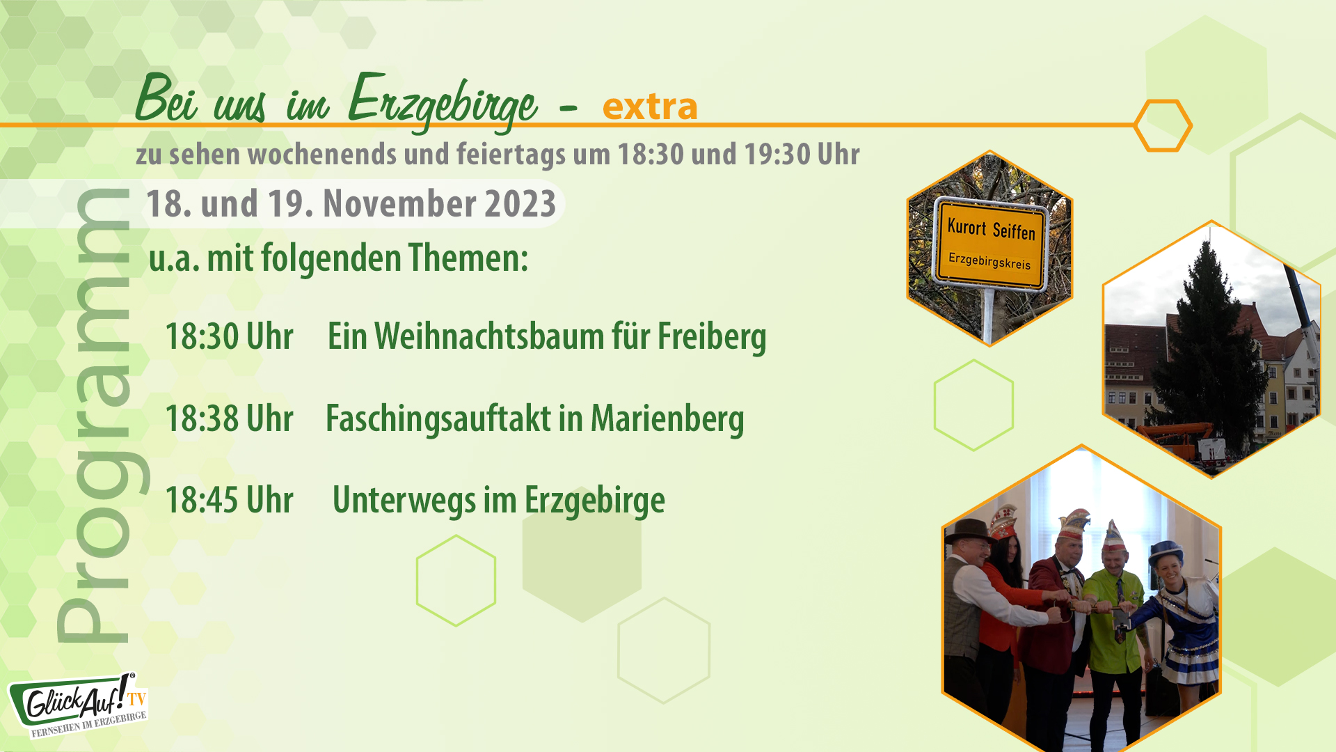 Bei uns im Erzgebirge - extra für das Wochenende der 46. Kalenderwoche 2023 Bei uns im Erzgebirge - extra für das Wochenende der 46. Kalenderwoche 2023