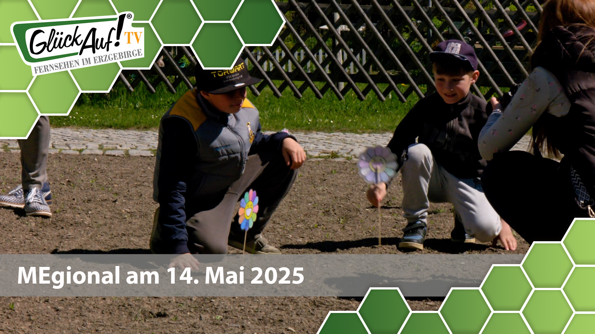 MEgional am 14. Mai 2025 mit dem Thema: Schüler und Schülerinnen pflanzten eine neue Blühwiese in Marienberg