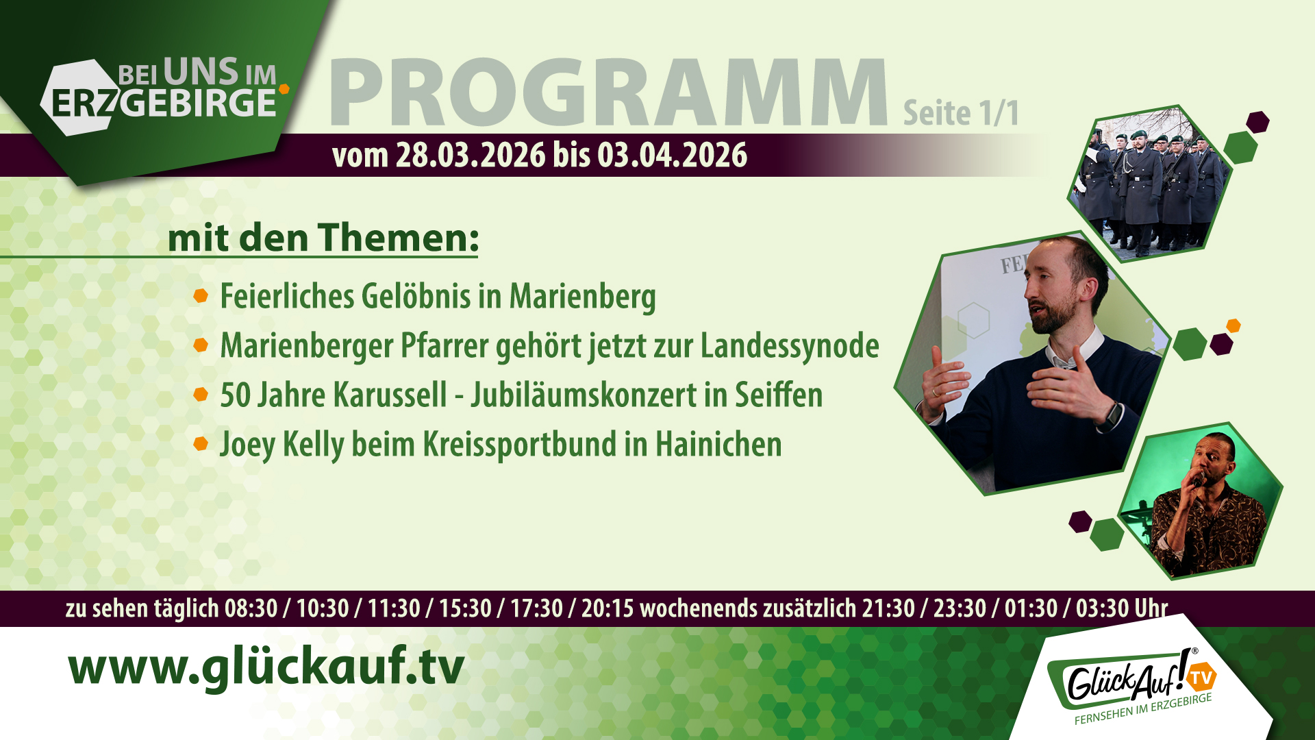 Bei uns im Erzgebirge für die 14. Kalenderwoche vom 28. März bis 03. April 2026 Bei uns im Erzgebirge für die 14. Kalenderwoche vom 28. März bis 03. April 2026